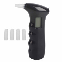 Alcohol Tester Breathalyzer Portable LCD Display Simple Operation Drunk Driving Detection Equipment Auto Power Off King Ring Design