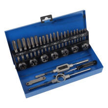 Screw Thread Cutting Tools High Carbon Steel Tap And Die Set Metric Thread Repair Kit Adjustable Tap Wrench Versatile Applications Thread Gauge