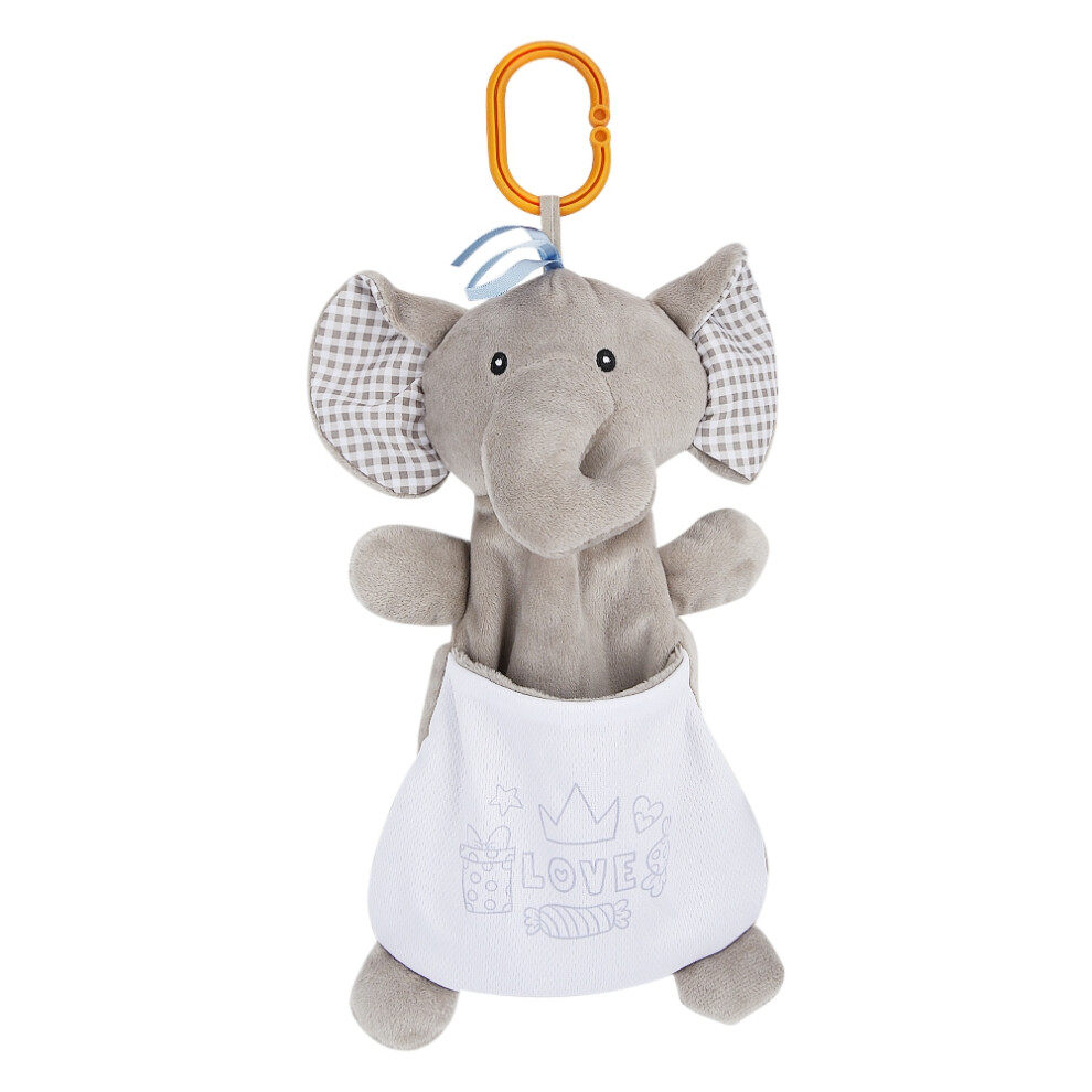 Security Blanket For Newborns, Super Soft Elephant Security Blanket With Teething Toy And Rattle Box, Plush Baby Security Blanket Safe For Infants