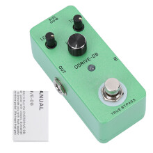 Electric Guitar Overdrive Pedal With True Bypass Green Vintage Overdrive Analog Overdrive 3 Functional Knobs Full Metal Shell Power Supply DC 9V Warm
