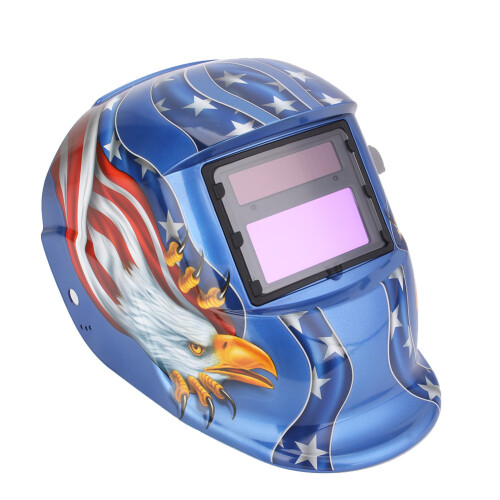 Welding Helmet Auto Darkening Solar Powered with True Color View Adjustable Shade Range Sensitivity Settings and Delay Control Lightweight 2