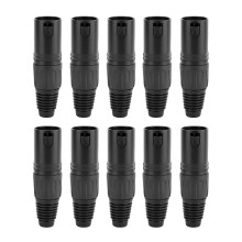 Professional XLR Adapter for Audio Cables, Zinc Alloy Housing Smooth Surface Without Burrs Connector, 3 Pin XLR Connector with Durable Arc Shape