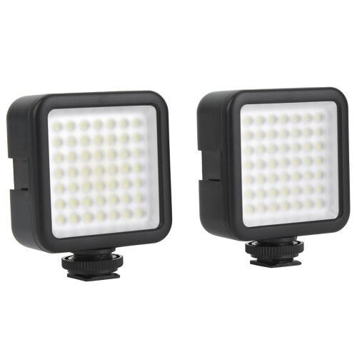 Expandable Connection System LED Light For Camera Vlogging, Dimmable Video Fill Light With 3 Cold Shoe Universal Mounts Lightweight Durable Design 1
