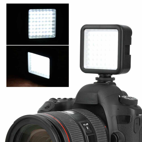 Expandable Connection System LED Light For Camera Vlogging, Dimmable Video Fill Light With 3 Cold Shoe Universal Mounts Lightweight Durable Design 2