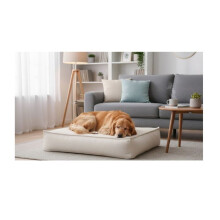 Cushion cesta em tecido 100 x 70 x 18 cm Bege