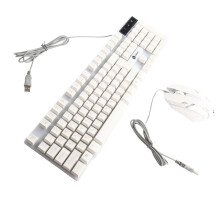 USB Gaming Keyboard & Mouse Combo LED Backlit Black 104 Keys 1000dpi