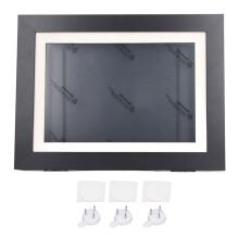 Front Opening Kids Art Display, LED Light Kids Artwork Frame with Battery-Powered LED Lights, Large Capacity Wooden Frame for A4 Paper, Concealed