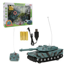 Kids Rc Army Tank Toy With Smoke Lights And Sounds Multi Directional Movement Rechargeable Battery Powered For Boys Age 6 To 12