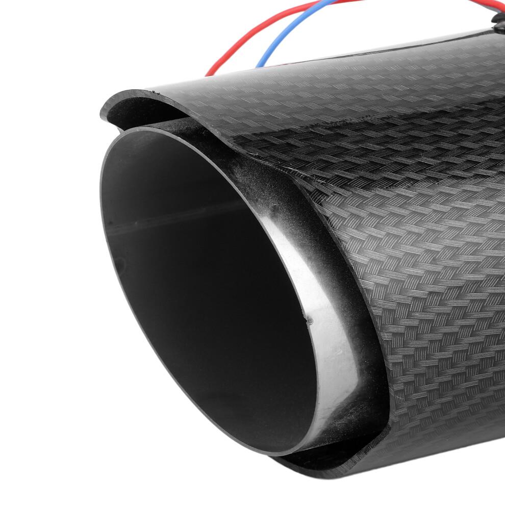 Universal Exhaust Tip 63Mm Inlet 90Mm Outlet Led Car Tail Pipe Muffler Blue 8491383017242