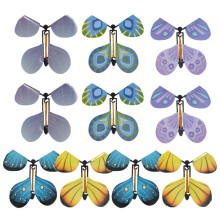 Rubber Band Powered Wind Up Butterfly Magic Flying Butterfly Card Surprise Insert Explosion Box Gift Birthday Party Toy Adorable Design Bright Colors