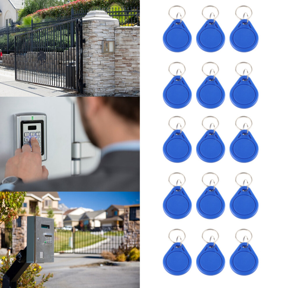 50Pcs 125Khz Rfid Em4100 Blue Keyfob Door Entry Tag, Anti-Interference 9461383021371