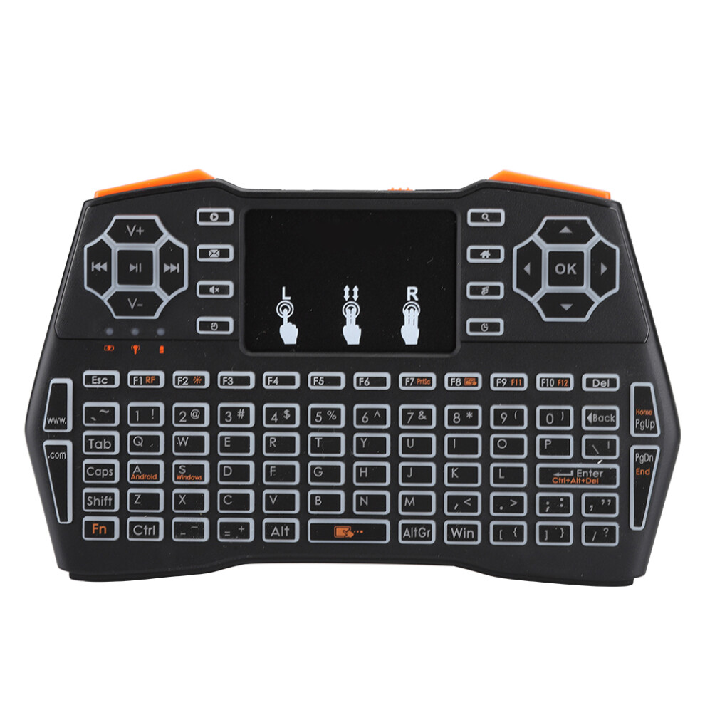I8 Plus Led Backlit 2.4Ghz Mini Wireless Qwerty Keyboard With Touchpad 8441383022043