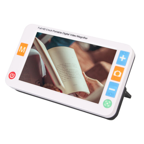 Electronic Reading Aid Handheld Portable Video Digital Magnifier Multiple Color Modes HD Resolution Display Rechargeable Battery Powered Adjustable 2