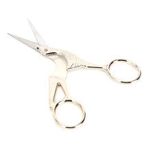 Kranförmige Edelstahl-Schere Gold 11,5x5cm 30g