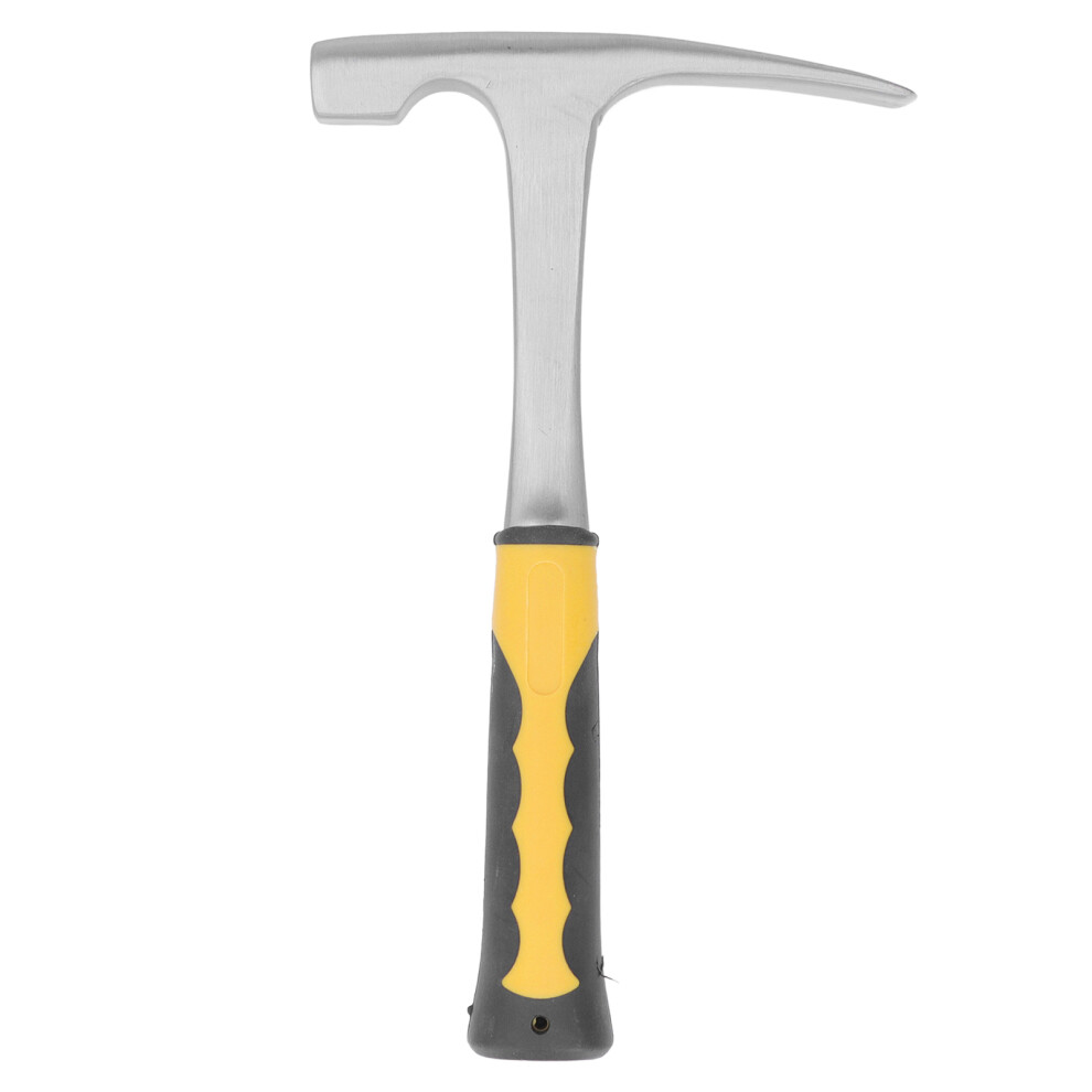 Rock Pick Hammer For Field Research, Double Head Geological Hammer With Flat Mouth Duckbill Tubular Shaft And Shock Reduction Grip For Mining Geology 9159805533914