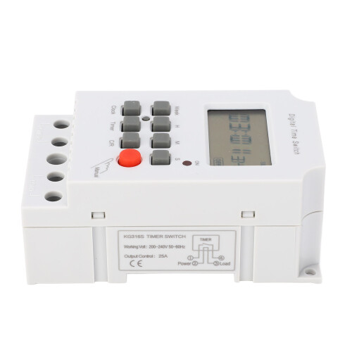 Heavy Duty Digital Timer With 28 Groups Program Microcomputer Control Power Timer Switch Programmable Electronic Time Control With Battery Backup And 1