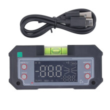 Inclinometer Digital Level Magnetic V Groove Base Waterproof IP65 Backlight LCD High Accuracy Angle Finder Absolute Relative Measurement Dust
