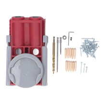 Portable Pocket Hole Screw Clamp System For Home Improvement, Adjustable Hole Pitch Pocket Jig With 15 Degree Angled Holes And Chip Hole Design,