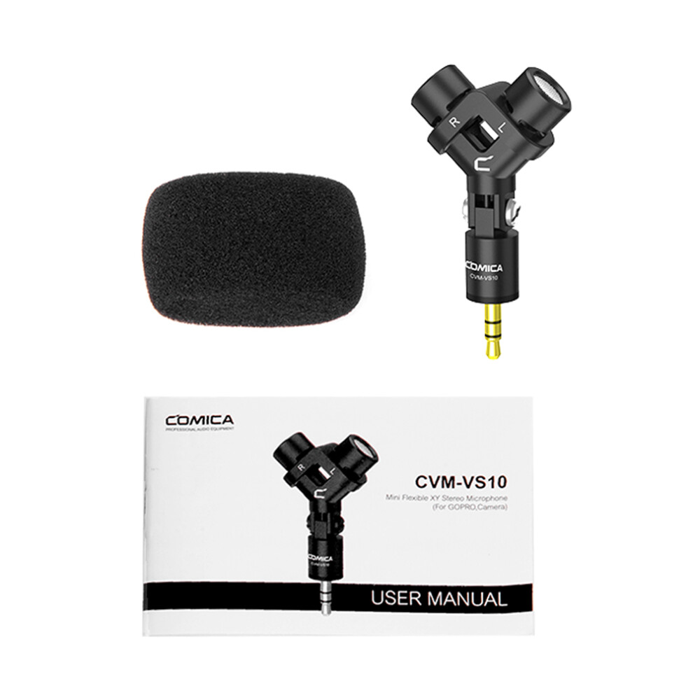 Cvm-Vs10 Mini Flexible Xy Stereo Microphone For Gopro/Dslr, Black 8421383027873
