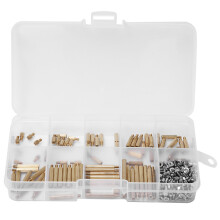 PCB Motherboard Mounting Kit with Brass Male-Female Standoffs Stainless Steel Screws and Hex Nuts, Corrosion Resistance Rust Resistant Easy to