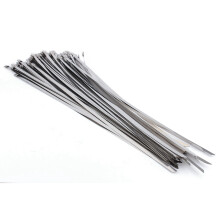 Corrosion Resistant Metal Zip Ties 304 Stainless Steel Self Locking Cable Ties High Temperature Resistant UV Resistant Multi Purpose For Vehicles