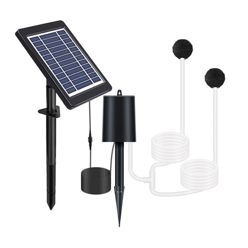 Adjustable Angle Solar Panel Air Pump With Multi Purpose Application And Low Noise Operation For Fish Tanks Ponds Hydroponic Systems 2