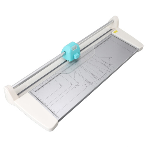 Dial Blades Paper Trimmer Craft Paper Cutter, Straight Wave Dotted Perforated Creasing Cutting Modes, Multi-Function Scrapbooking Tool with 2
