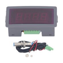 LED Digital Screen Display Digital LED Tachometer High Speed Measurement Range RPM Meter with Proximity Switch Sensor Stable Performance for