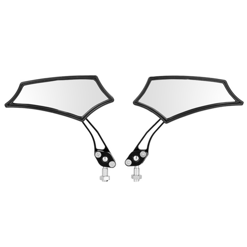 Universal Motorcycle Rearview Mirror 13.8X6.1cm Adjustable Black 8721383046417