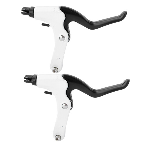 1 Paar Aluminium-Bremshebel weiß 14,5  9,6 cm 1