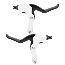 1 Paar Aluminium-Bremshebel weiß 14,5  9,6 cm