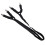 2 Stück Bettlakenhalterclips 109 cm Schwarz/Weiß 3