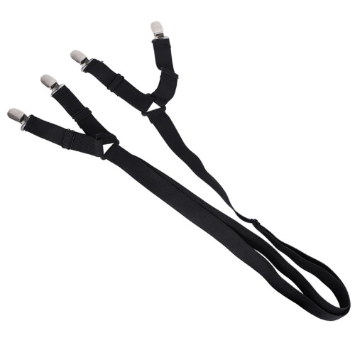 2 Stück Bettlakenhalterclips 109 cm Schwarz/Weiß 2