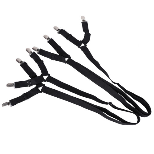 2 Stück Bettlakenhalterclips 109 cm Schwarz/Weiß 1