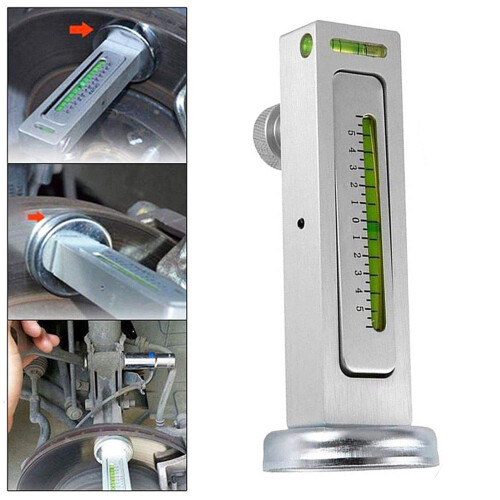 Camber Castor Strut Alignment Tool, Wheel Alignment Tools with Adjustable Magnetic Gauge Function, Precision Level Strong Aluminum Alloy 1