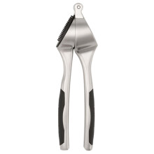 Stainless Steel Garlic Press with Ergonomic Cushioned Grip, Dishwasher Safe Zinc Alloy Crusher