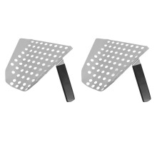 2pcs Stainless Steel French Fry Scoop with Single Handle, Large Ergonomic Popcorn and Fries Server