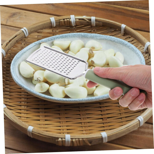 Stainless Steel Garlic Press and Cheese Grater for Quick MultiIngredient Use Durable Kitchen Tool 2