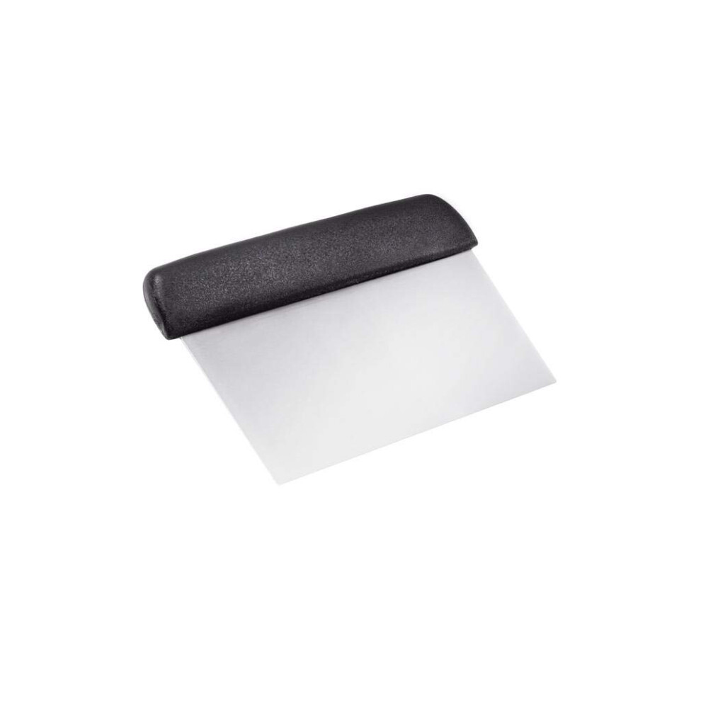 Stainless Steel Dough Scraper With Black Handle Ergonomic Grip For Pastry And Bread Baking 9174973238539