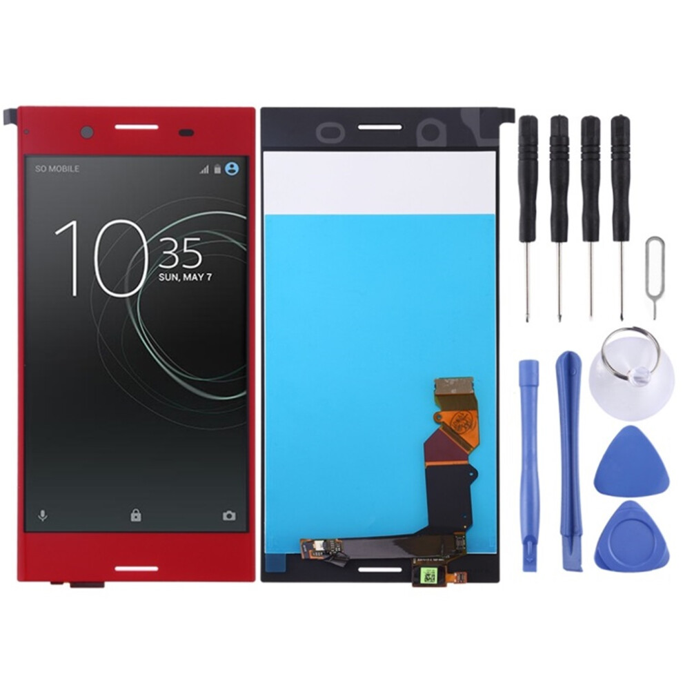 (Red) Lcd Screen For Sony Xperia Xz Premium With Digitizer Full Assembly Red 6931449732112