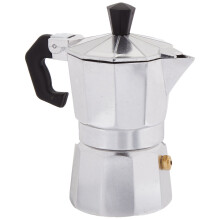 1 Cup Moka Pot Italian Stovetop Espresso Maker with Classic Design and Safety Valve Protection