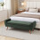 Living And Home Chenille Upholstered Storage Bench, Green 2