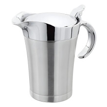 Stainless Steel Gravy Boat with Lid, Double Wall Insulated Large Thermal Jug for Kitchen 750ml