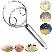 Manual Dough Maker Stainless Steel Atta Kneader with Ergonomic Handle for Bread Roti Pizza Pastry