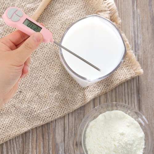 Digital Meat Thermometer Instant Read Wide Range for Kitchen Cooking Baking Grilling Pink 1
