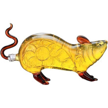 Whisky Decanter 1000ML Mouse Shaped Glass Wine Decanter with Airtight Seal, Gift for Wine Lovers