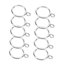 Curtain Rings 10pcs Durable Metal Drapery Rings with Eyelets for Pleated Curtains Rust Resistant