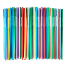 300 Pack Colorful Flexible Plastic Drinking Straws 10.4in Long BPA Reusable for Smoothies