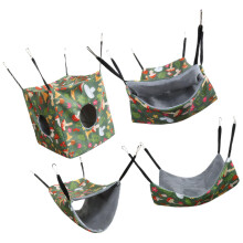 Small Animal Hammock 4Piece Set with Hanging Bed and Tunnel, Guinea Pig Cage Accessories