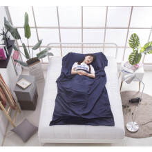 Sleeping Bag Liner Travel Sheet with Breathable SkinFriendly Fabric for Camping Hotels Navy Blue 83x70